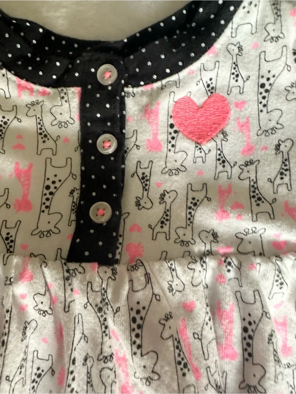 Carter's White and Pink Giraffe Print Matching Set